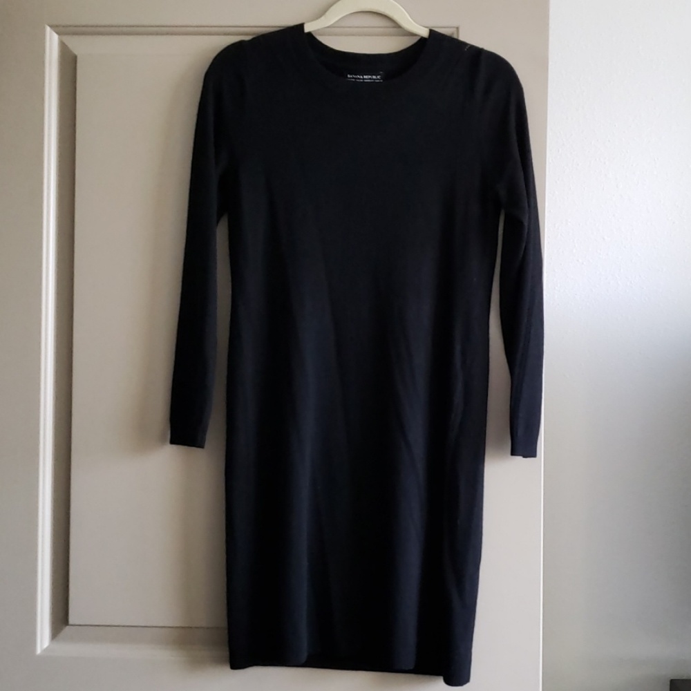 Banana Republic Black Wool Dress